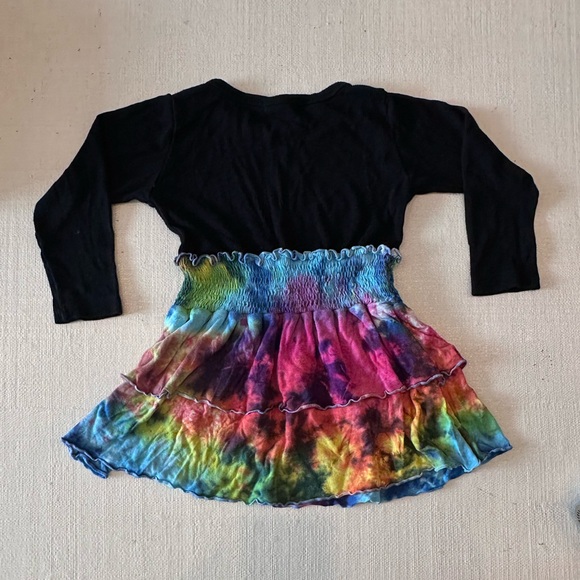 Flowers by Zoe Black and Rainbow Tie-Dye Long Sleeve Dress - Picture 6 of 9